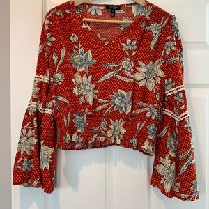 Floral print blouse